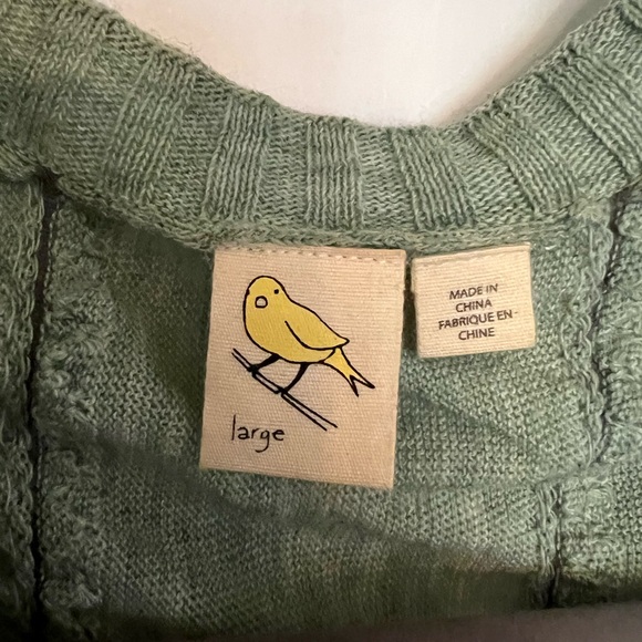 Anthropologie mint cardigan with stitching detail in L - Picture 7 of 9